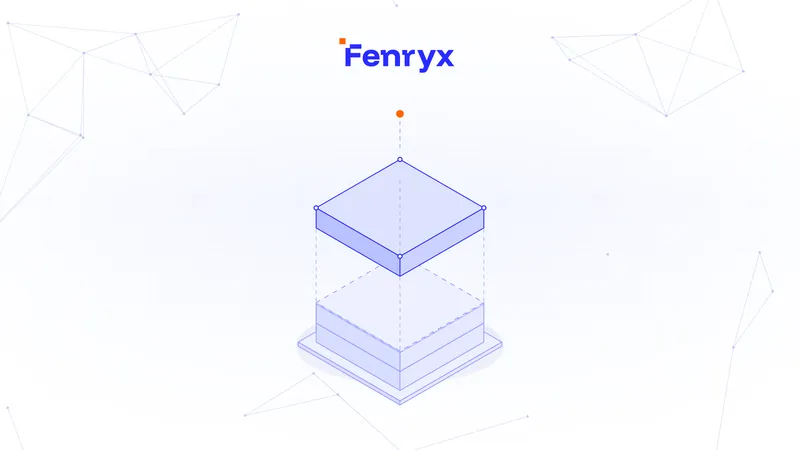 Isometric illustration of a flat blue slab lifted above a base platform on dashed alignment guides, as if being assembled.